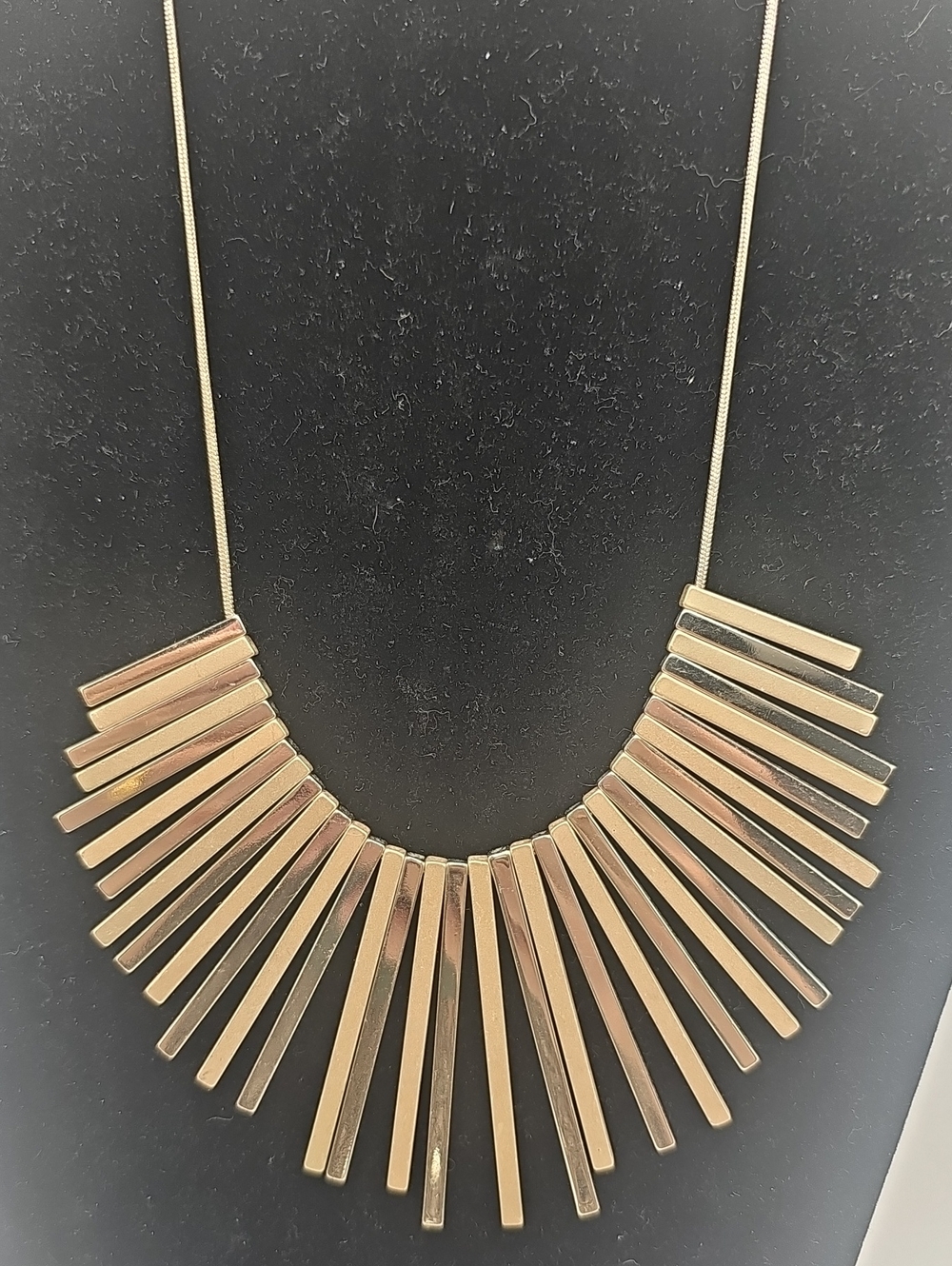 Gold Statement Bar Fringe Necklace - Women Jewelry. Revival Cleopatra